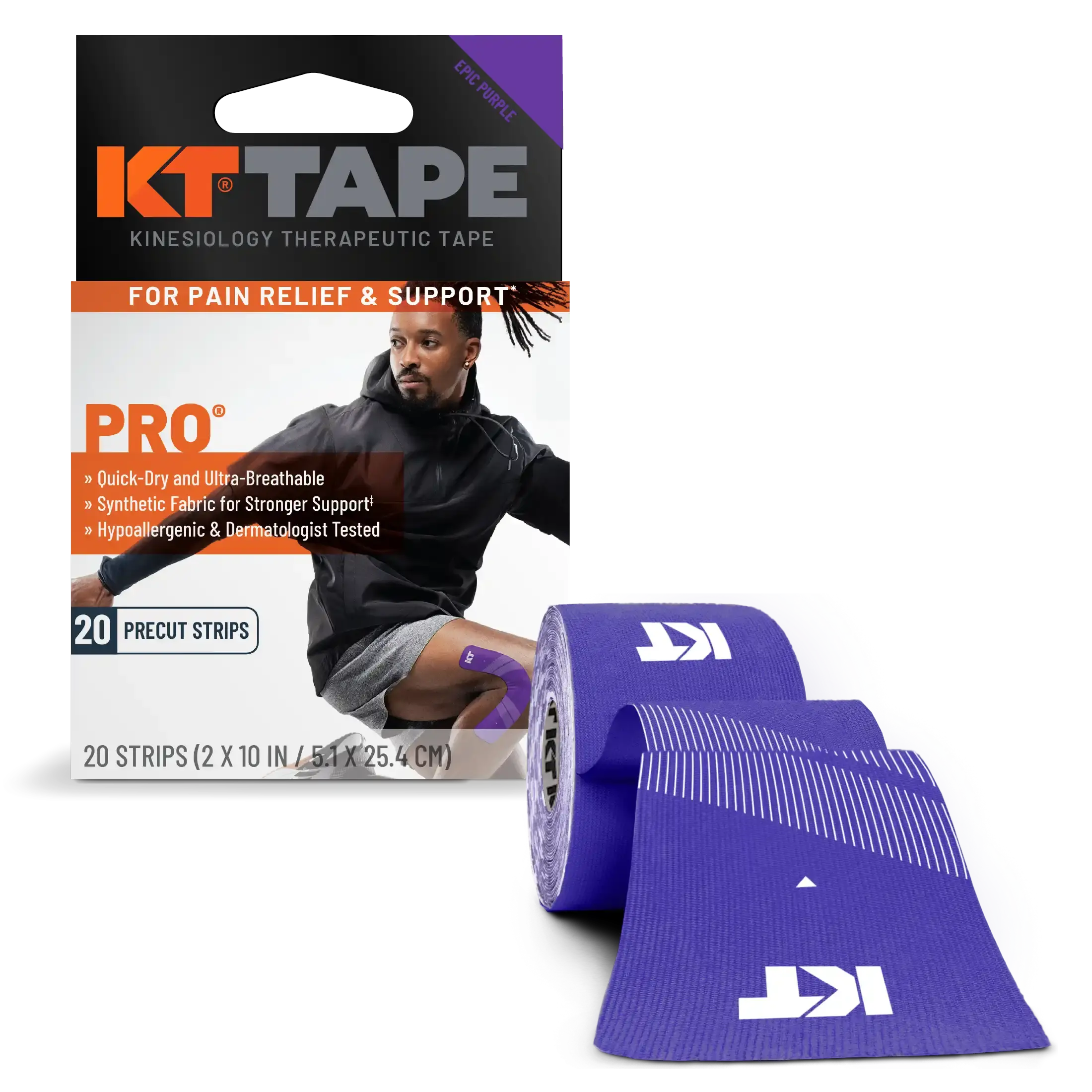 KT Tape Pro® Synthetic Kinesiology Tape – Precut Strips - Image 31