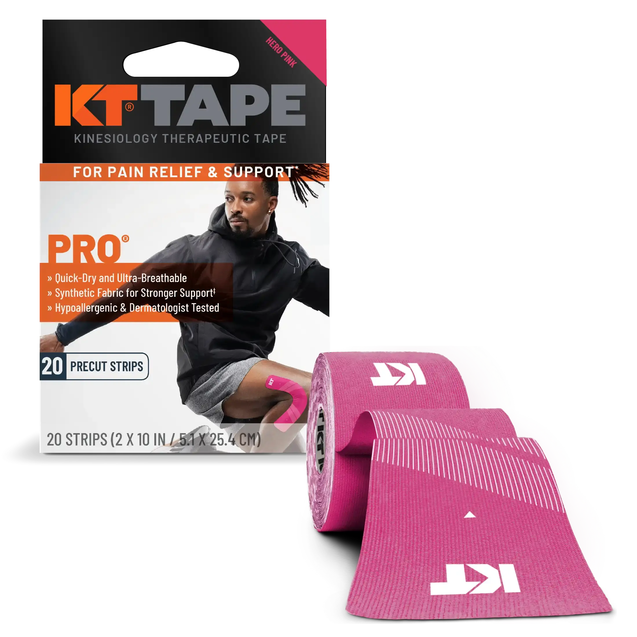 KT Tape Pro® Synthetic Kinesiology Tape – Precut Strips - Image 37