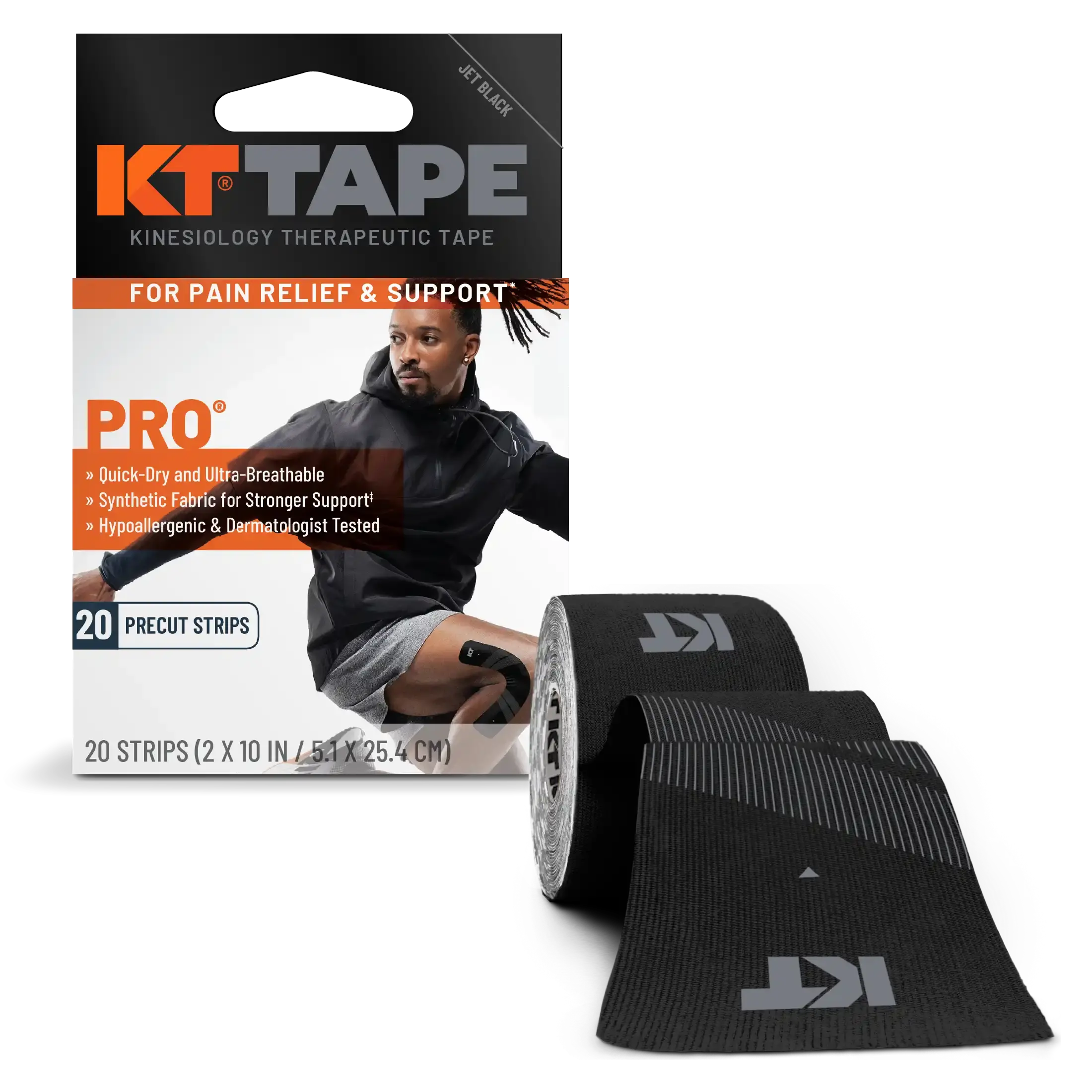 KT Tape Pro® Synthetic Kinesiology Tape – Precut Strips