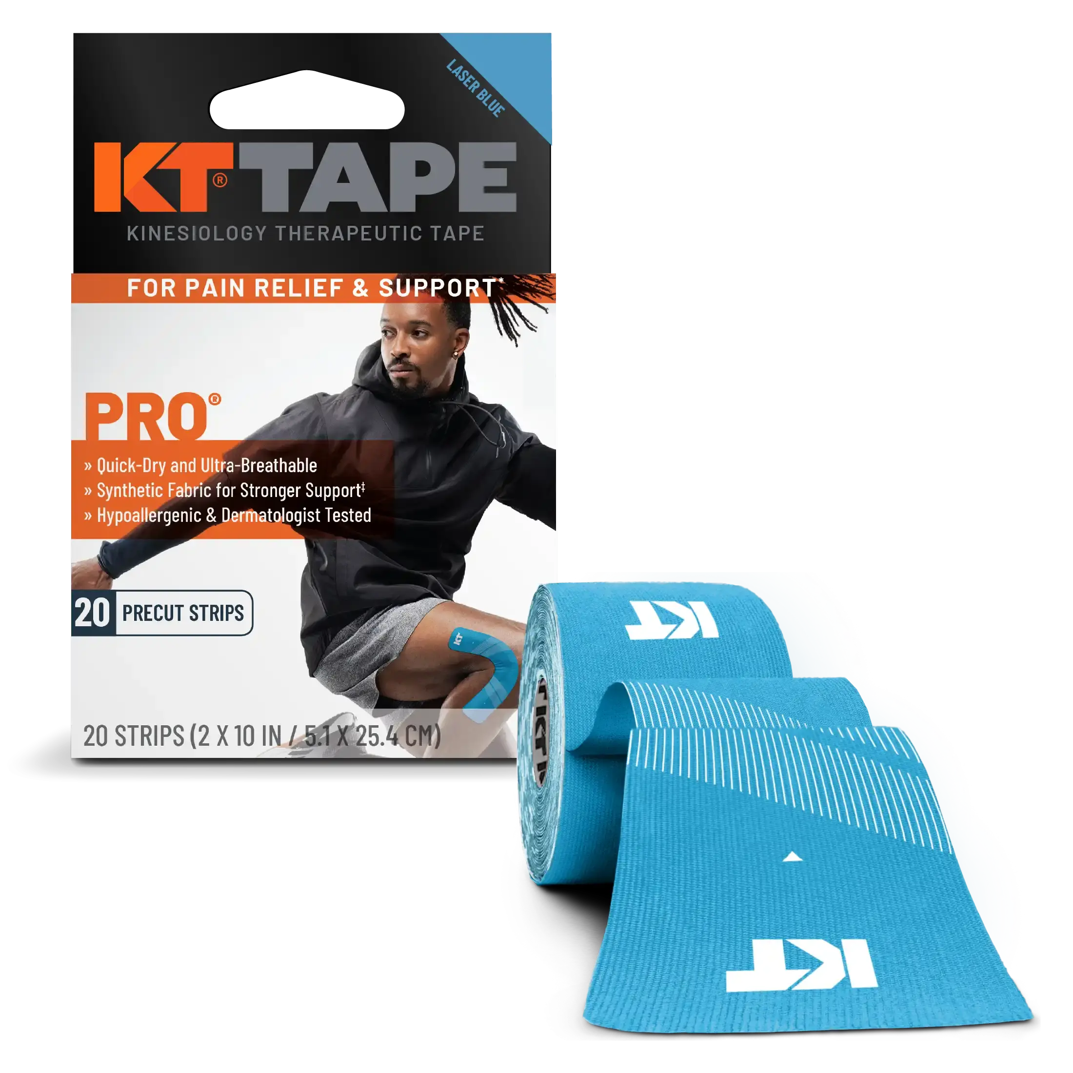 KT Tape Pro® Synthetic Kinesiology Tape – Precut Strips - Image 55