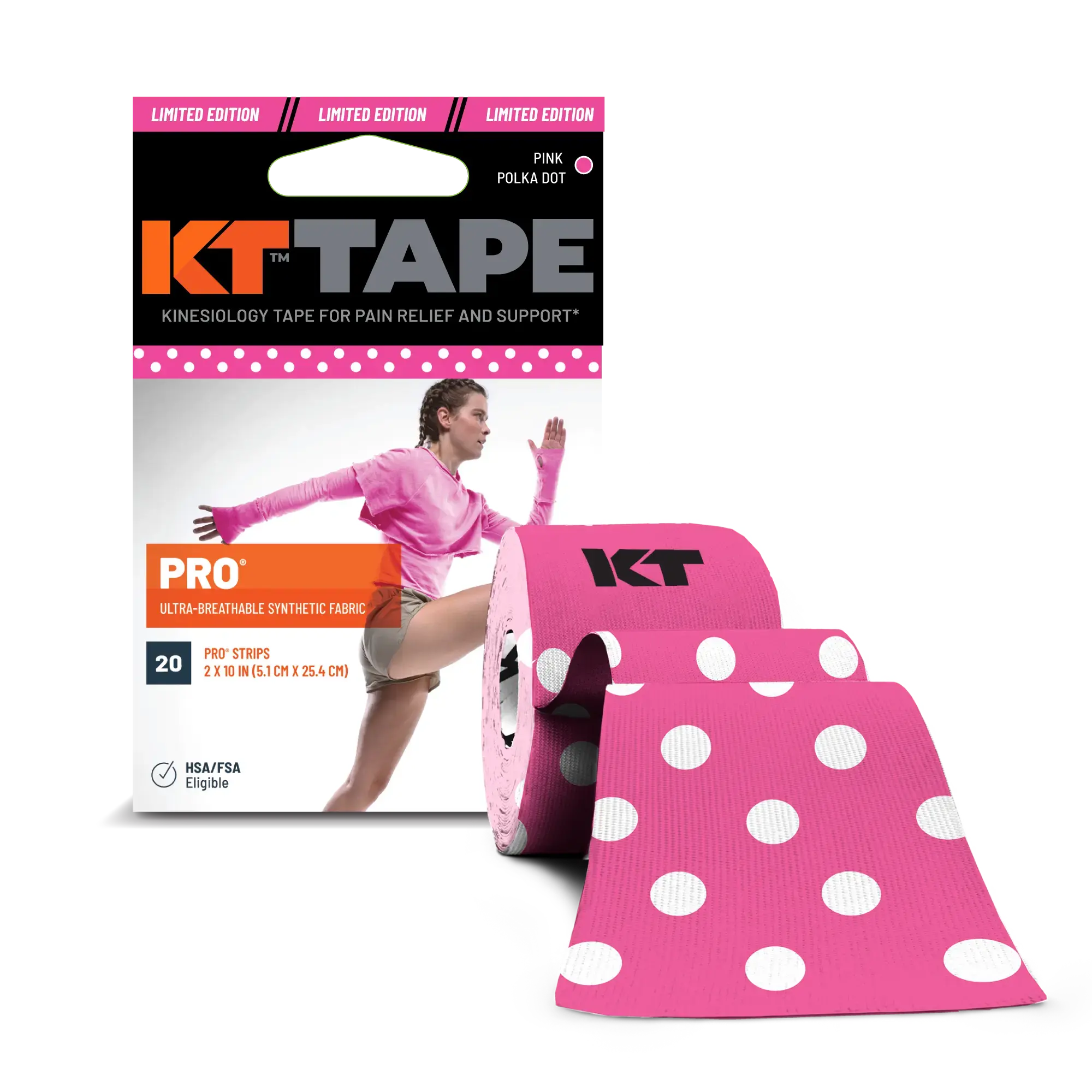 KT Tape Pro® Synthetic Kinesiology Tape – Precut Strips - Image 61